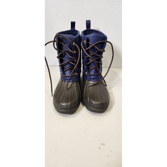 Sperry Top Sider Duck Boot Size 8 Navy Blue Quited Top Brown‎ Bottom Gosling - Picture 1 of 8